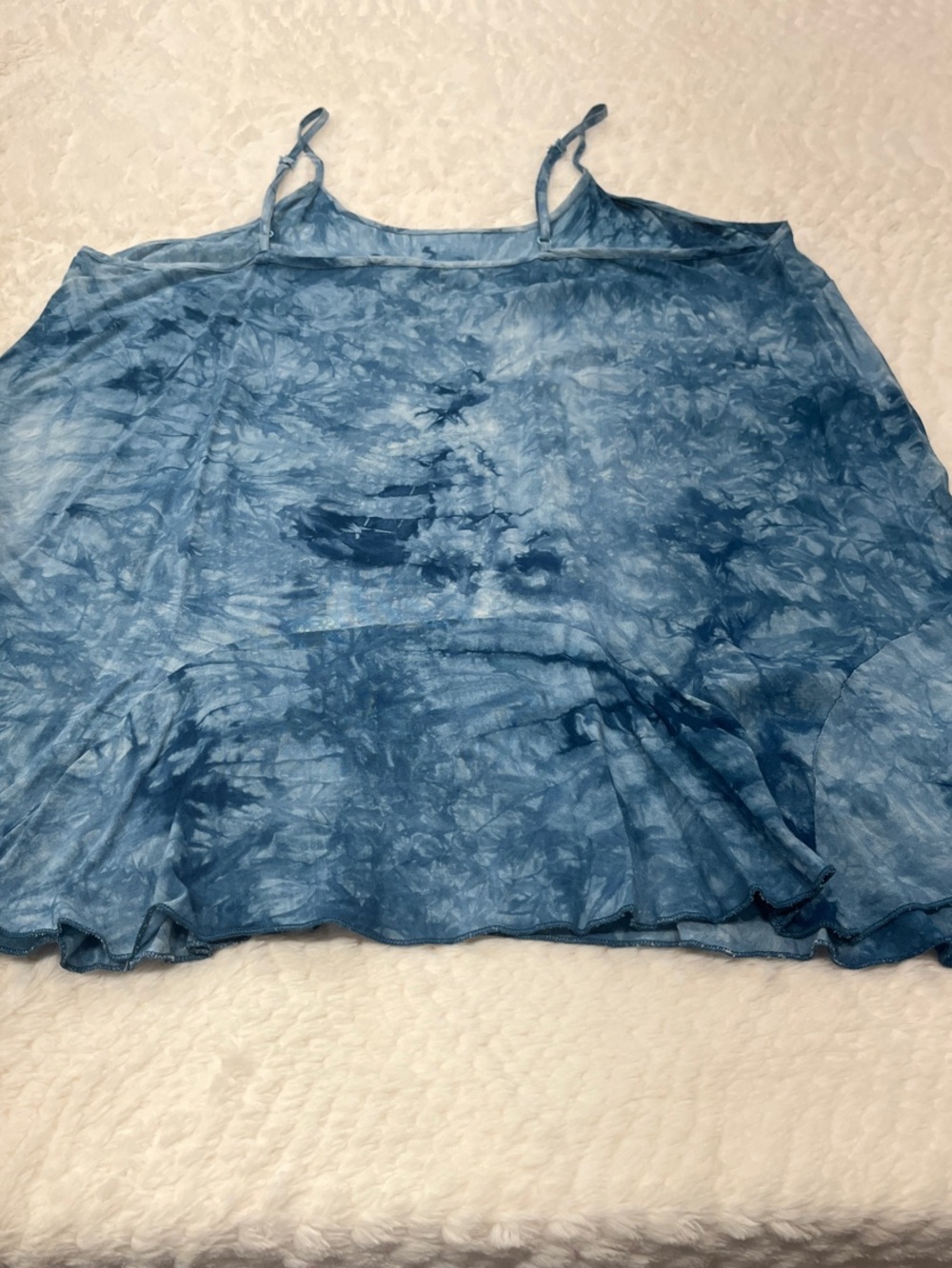 Umgee Blue Tie-Dye Spaghetti Strap Tank Top - Picture 10 of 11